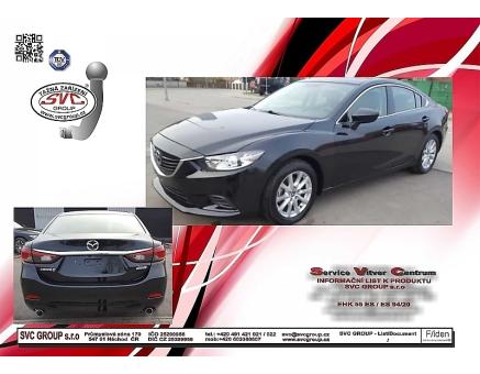 Tažné zařízení Mazda 6 06/2013->12/2018, Sedan