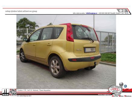 Tažné zařízení Nissan Note 01/2006->7/2013