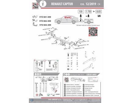 Tažné zařízení Renault Captur 12/2019->